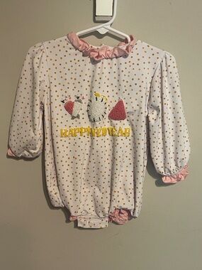 Sweet Peach girls New Year outfit 12 month